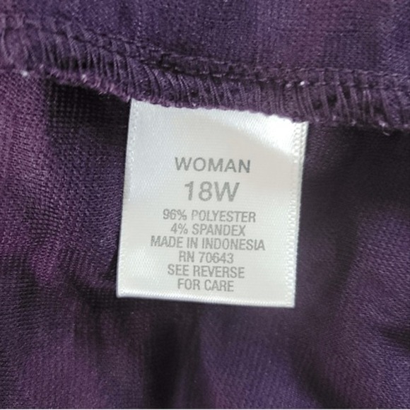Dressbarn Purple Short Sleeve‎ Cowl Neck Dress - Picture 11 of 12